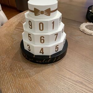 Wedding countdown cake.